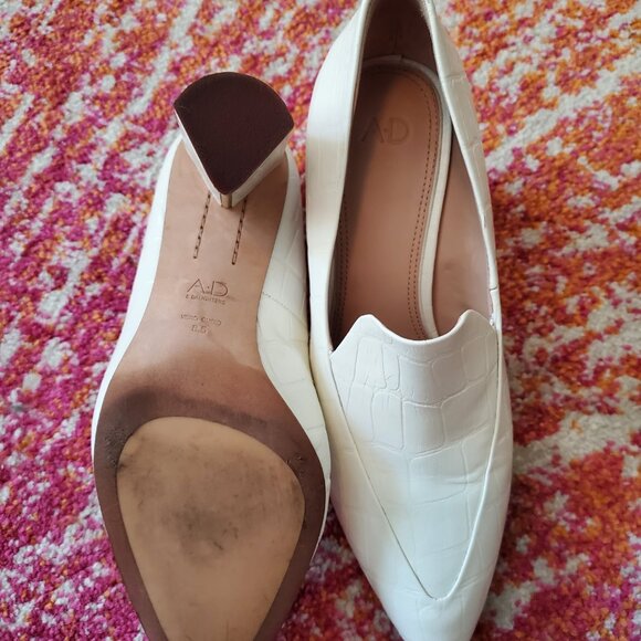 Chunky Heel White Loafer Size 8.5 - Picture 3 of 6
